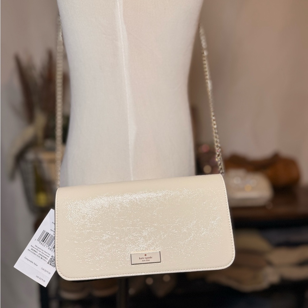 NWT Kate Spade Bridget Crinkle Patent Mini Crossbody